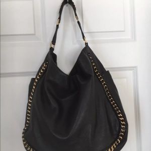 Tory Burch black leather hobo